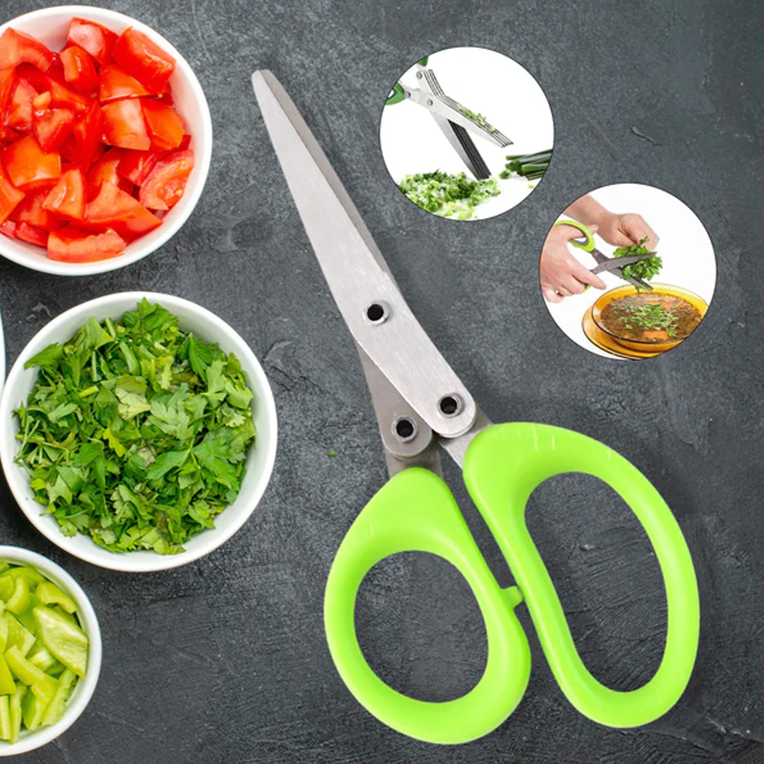 Premium 3-Blade Multipurpose Kitchen Scissors with Cleaning Comb Premium 3-Blade Multipurpose Kitchen Scissors with Cleaning Comb